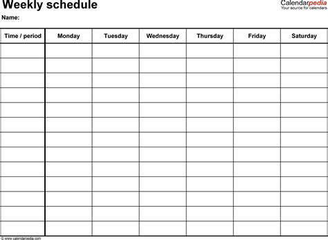  extra large printable blank weekly employee schedule