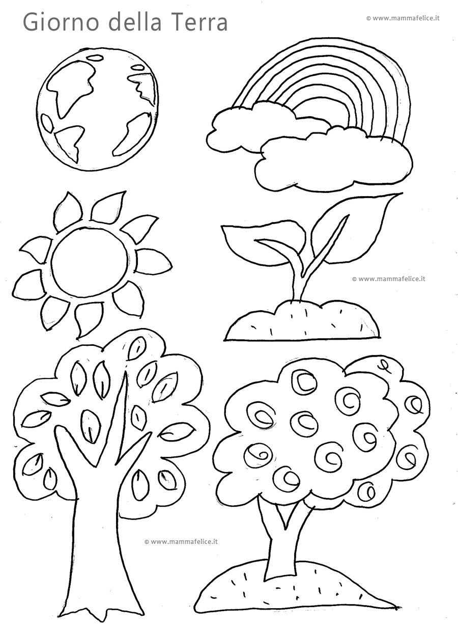 Favoloso Disegni da colorare il Giorno della Terra