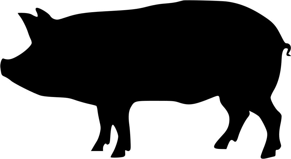 Download Domestic pig Silhouette Clip art - pig png download - 981*536 - Free Transparent Domestic Pig ...