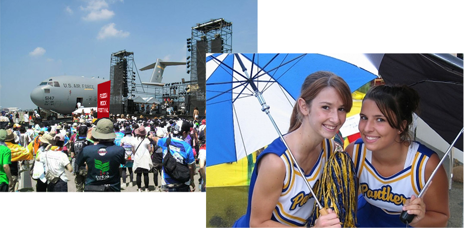 福生ベースサイドストリート 米軍横田基地に面する国道16号沿いの商店街