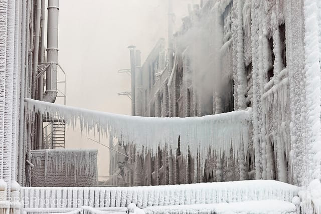 Fire and Ice: The Frozen Aftermath of a Chicago Warehouse Fire Fire and Ice: The Frozen Aftermath of a Chicago Warehouse Fire ice fire Chicago