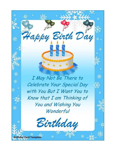  21 free 41 free birthday card templates word excel formats