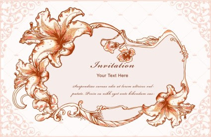 Vintage Frame Bunga Vektor-Vector Floral-vektor Gratis ...