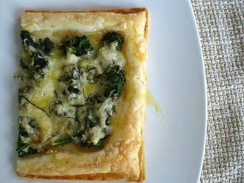 Broccolini, cheese and rosemary tart