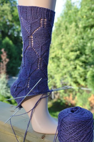 Cubist sock 1 in progress