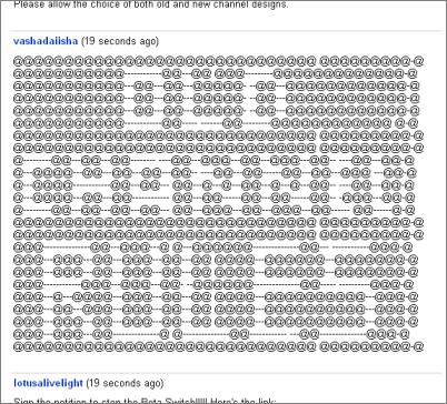 [’Old Channel Rules’ written with @’s]
