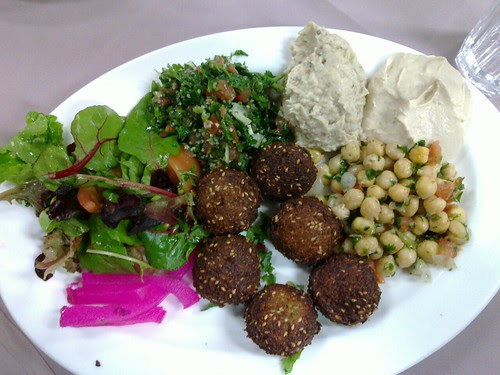 falafel plate at Tiba's