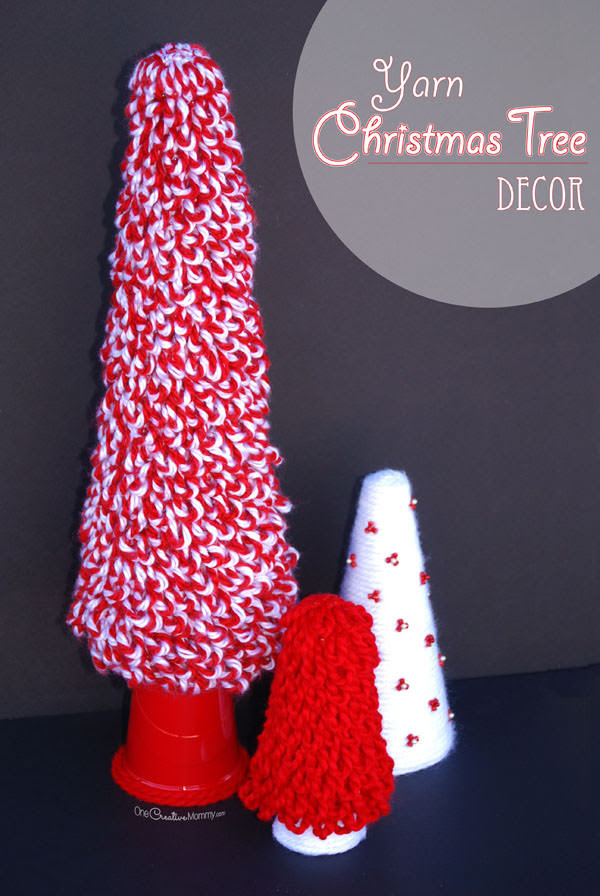DIY Yarn Christmas Tree Decor onecreativemommy com DIY Yarn Christmas Tree Decor onecreativemommy com