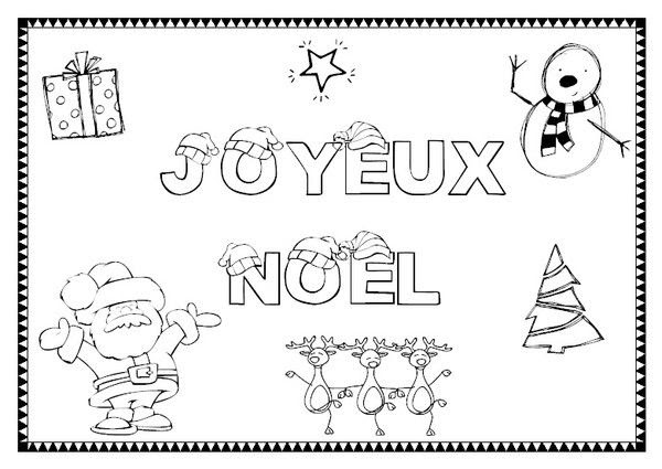 Coloriage Lettre Joyeux Noel Coloriage Joyeux Noel