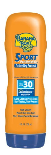 Banana Boat Sport Performance Sunscreen Lotion SPF 30, 8 Ounce
