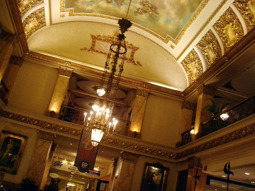 The lobby of the Pfister Hotel in Milwaukee