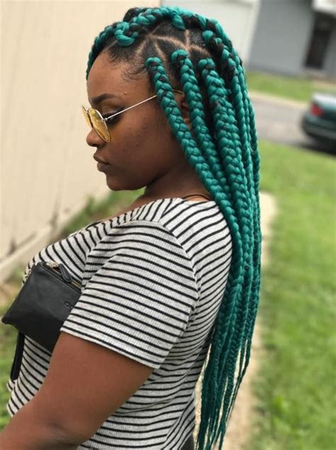 triangle box braids styles  adore