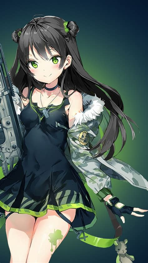 wallpaper anime girl green girls frontline  anime