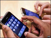 People using the iPhone