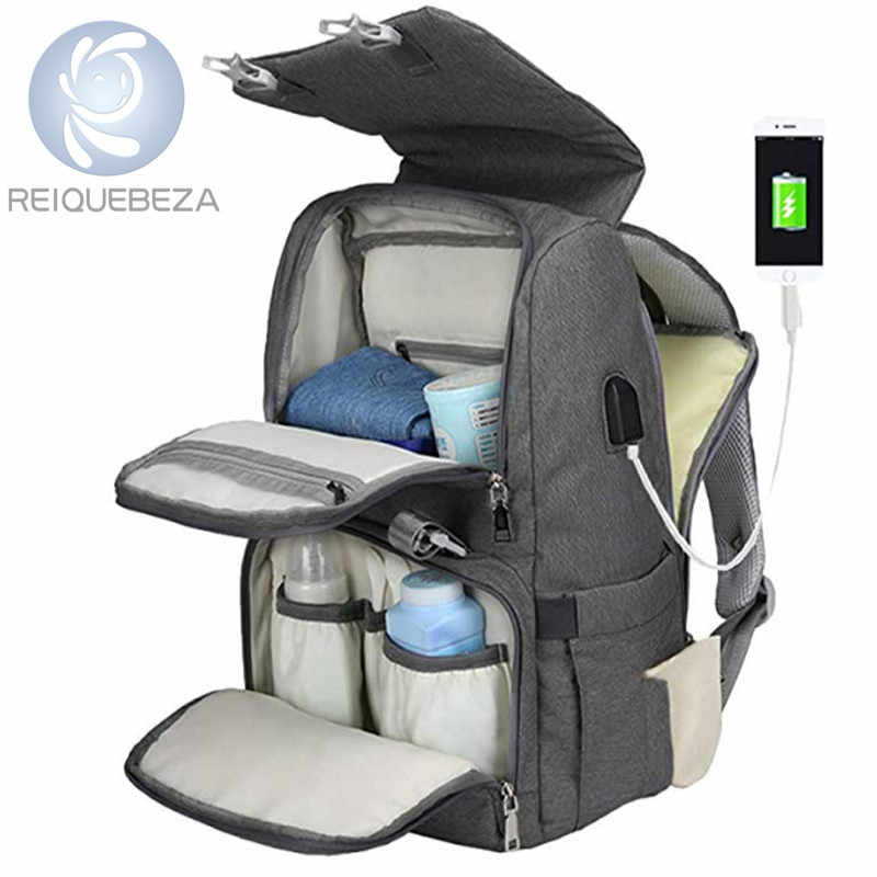 4 Colors Diaper Bag Backpack For Mom Dad Usb Waterproof Baby Bags Large Capacity Maternity Baby Nappy Nursing Bags Diaper Bags Aliexpress