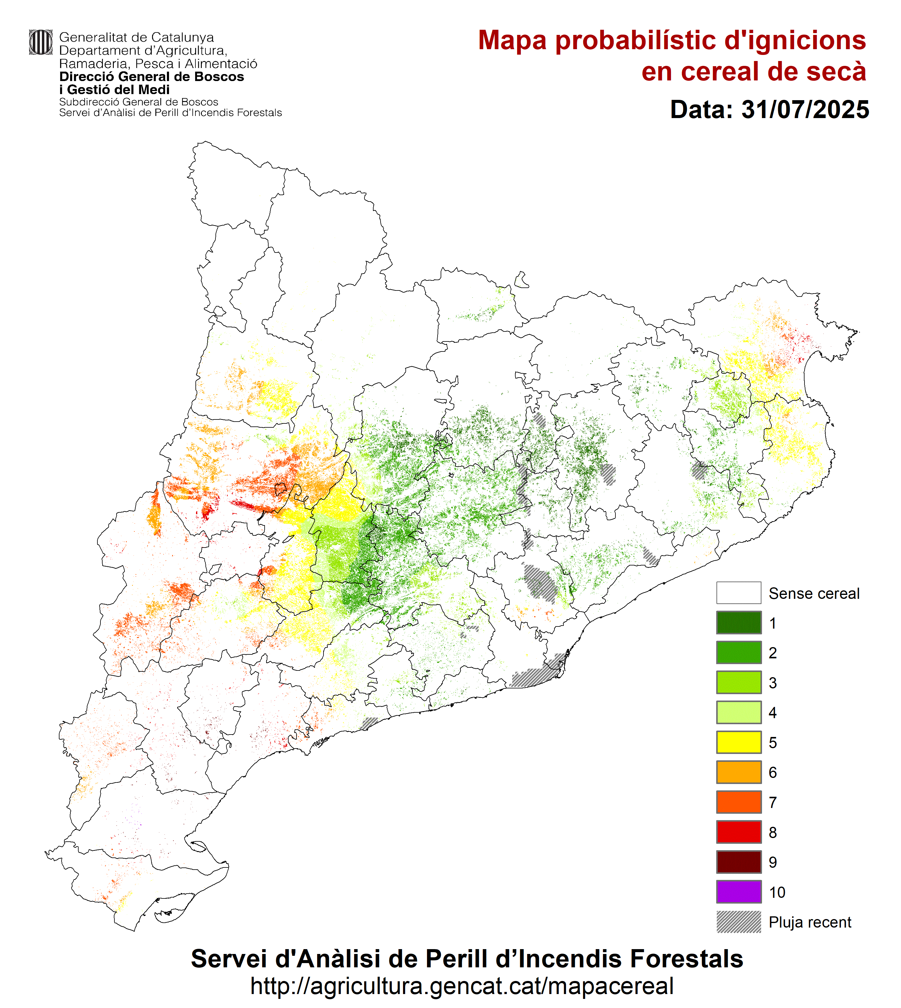 Mapa d'ignició de cereal