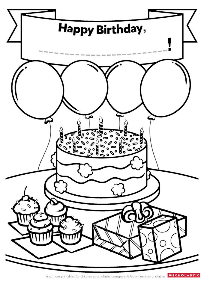 Printable Birthday Cards For Coloring