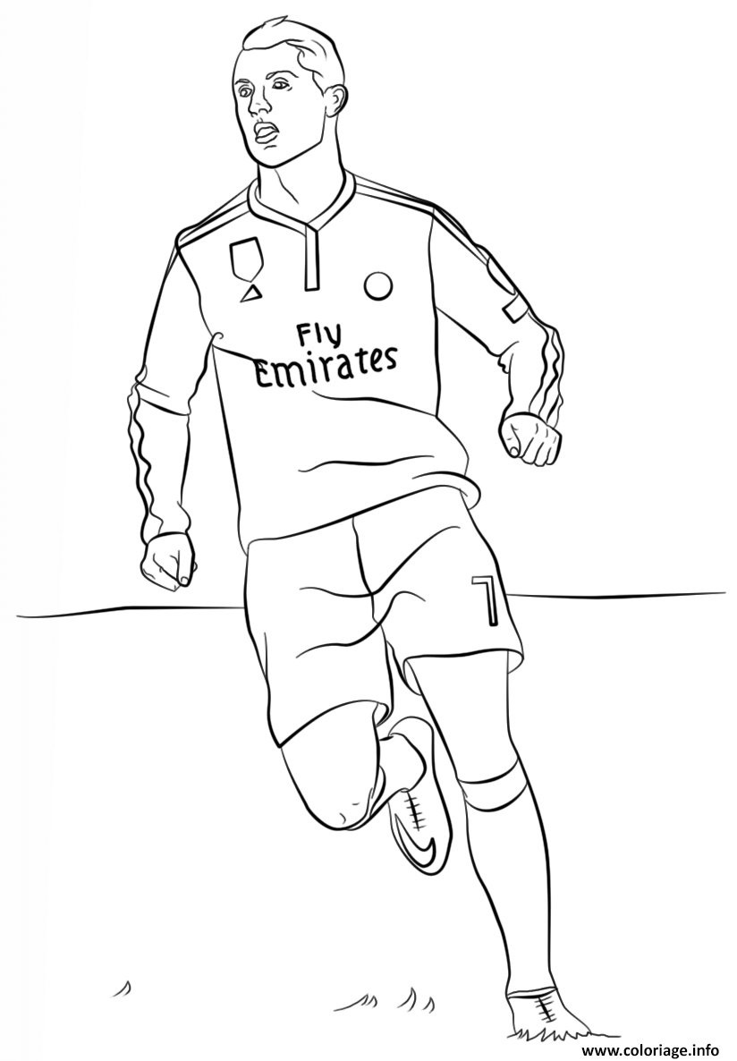 Coloriage Cristiano Ronaldo Foot Dessin   Imprimer