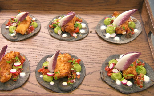 David S Tacos With Squid Ink Haddock Yoghurt And A Tomato Salsa On Masterchef 2020 Sharingboost