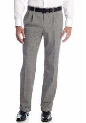 Lauren Ralph Lauren Tailored Clothing Black & White Wool Pleated Pants
