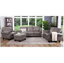 Get Helena Top-Grain Leather Sofa, Loveseat, Armchair and Ottoman Set
Before Special Offer Ends