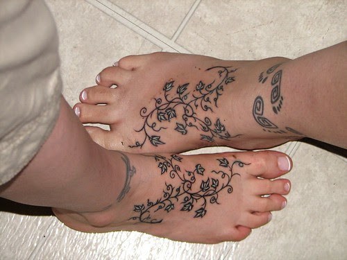 Beautiful henna tattoo on sexy foot. Beautiful henna tattoo on sexy foot