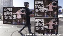 Südkorea Politik Plakat Kritik Park Geun-hye