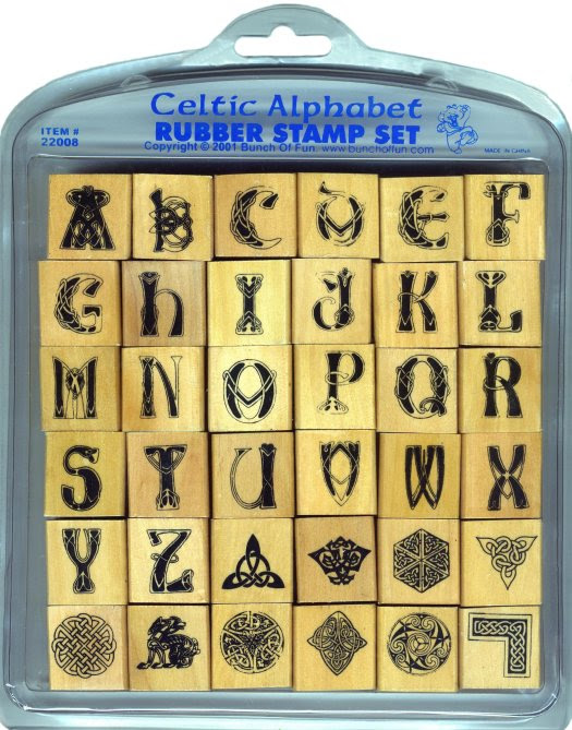 Celtic Rubber Stamp Alphabet