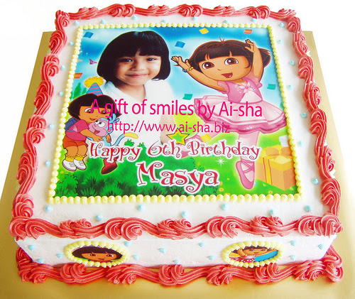 Birthday Cake Edible Image Dora The Explorer 