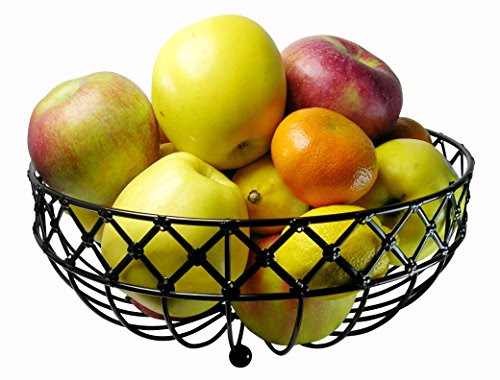 Francois et Mimi Iron Weave Fruit Basket, Bowl, Black