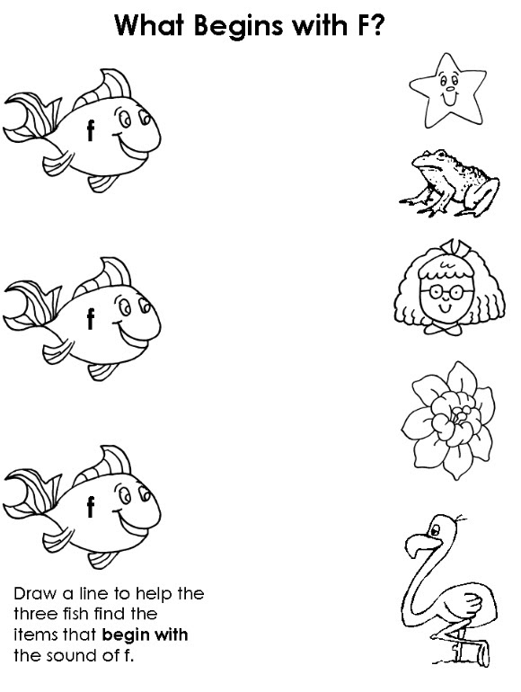 free printable letter f worksheet - Preschool Crafts
