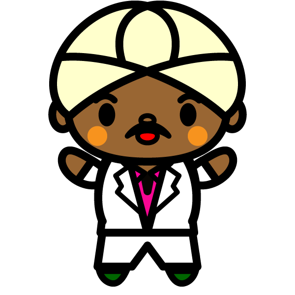 かわいいインド人男性の無料イラスト 商用フリー オイデ43