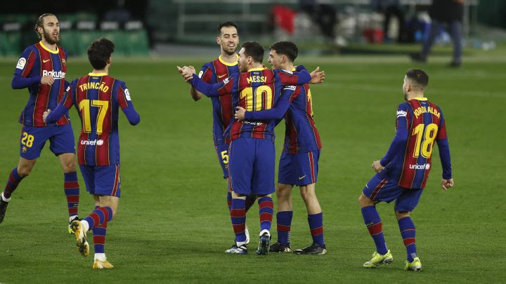 Todos los goles del Betis - Barcelona en imágenes