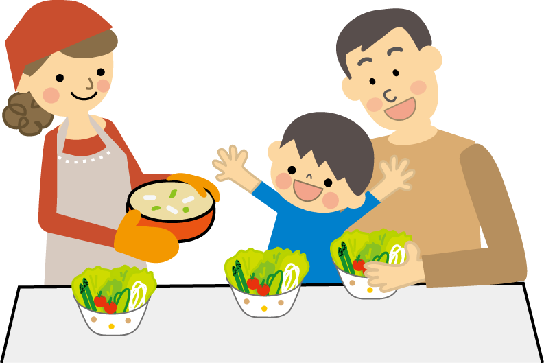 家族 食事のイラスト 無料イラスト フリー素材