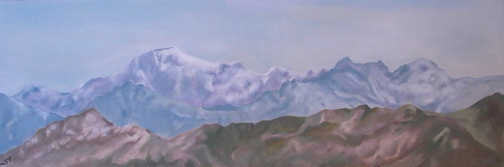 dai laghi Pinter (olio su tela 30x90)