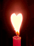corazón en llama