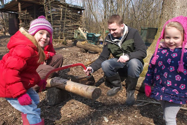 DSC_6093 Sawing a log