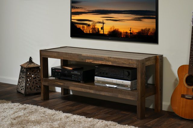 Reclaimed Pallet Barn Wood Style TV Stand - presEARTH Spice - Rustic ...