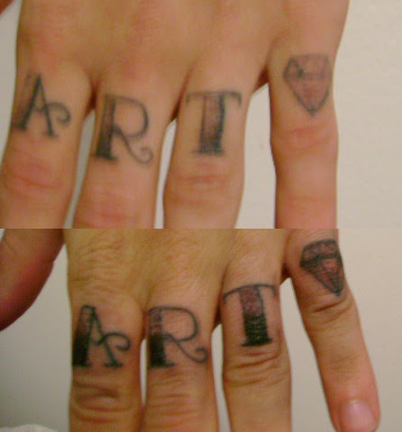 finger tattoo, after 2 months, sucks!