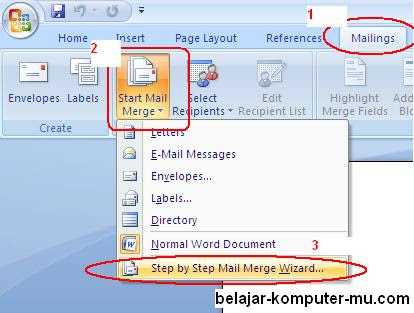 cara membuat data mail merge pada microsoft word 2007 - 2010 cara membuat data mail merge pada microsoft word 2007
