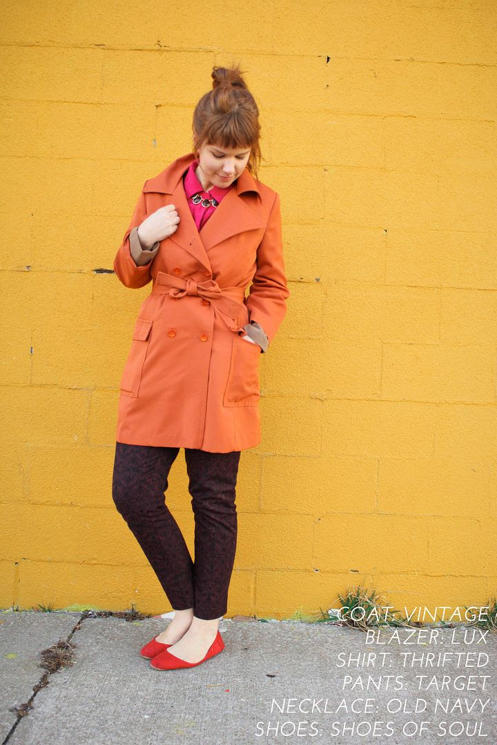 We Live Upstairs Orange Magenta & Plum Outfit