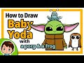 Baby yoda drawing easy cute frog 613116