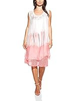 Laura Moretti Vestido (Blanco / Coral)