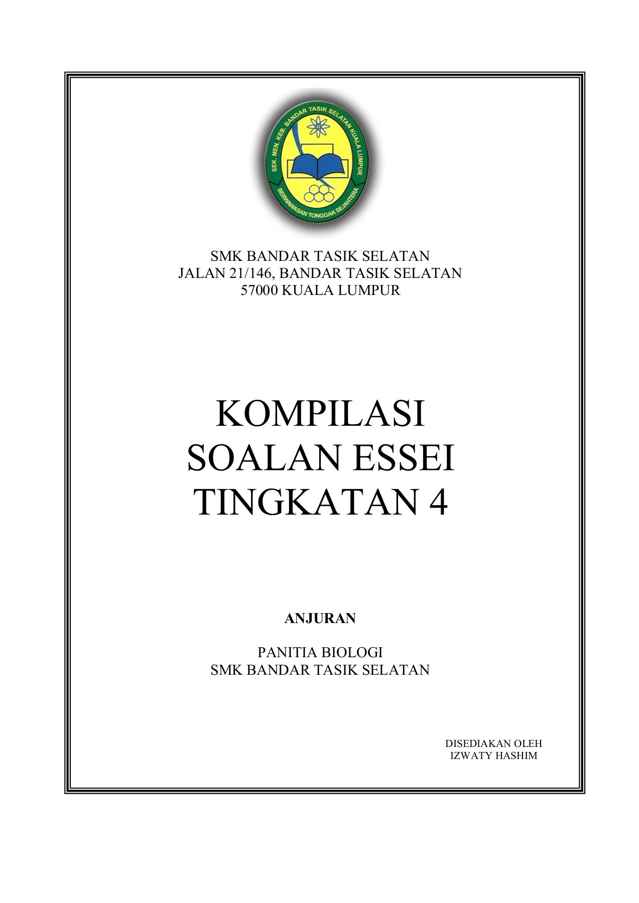 Senarai Esei Biologi Ting 4
