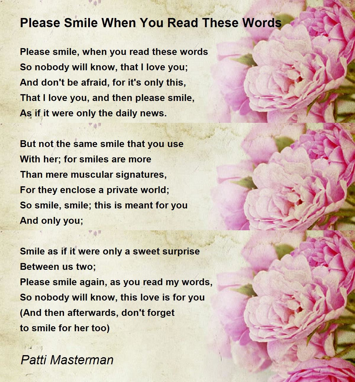 Please Smile When You Read These Words