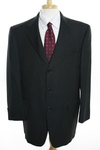 ... -CREMIEUX-FOR-DILLARDS-Black-Wool-Pinstriped-Mens-Dress-Suit-Sz-42-R