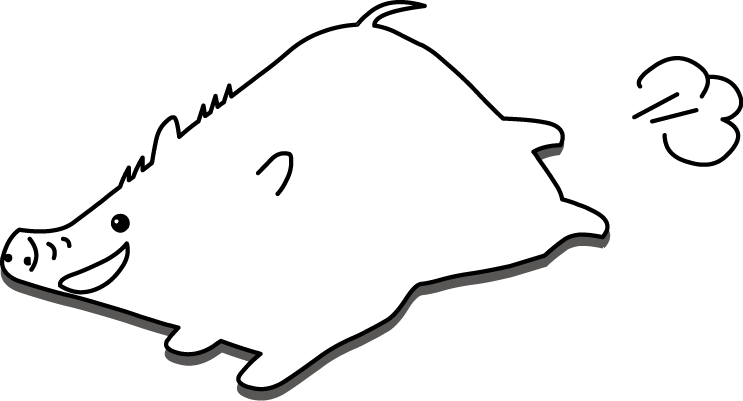 イノシシとうりぼうのイラスト 無料イラスト フリー素材