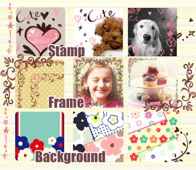 無料画像加工アプリdecopuchiにフレーム スタンプ 背景の新素材追加 株式会社ゲイトウェブ