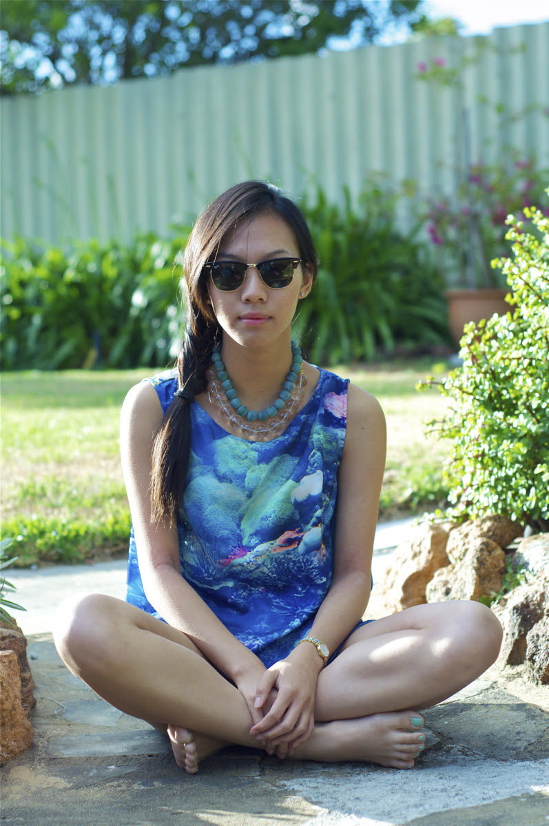 Wearing: Pistol Tunic in Tank Print by Poppy Lissiman