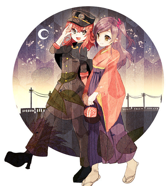 大正浪漫風に嵐と萩風 Pixiv年鑑 B